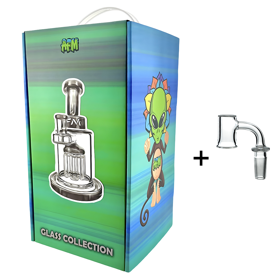 7″ AFM Eight Arm Perc Tank Glass Dab Rig + Banger Boxed Set – Have a Nug