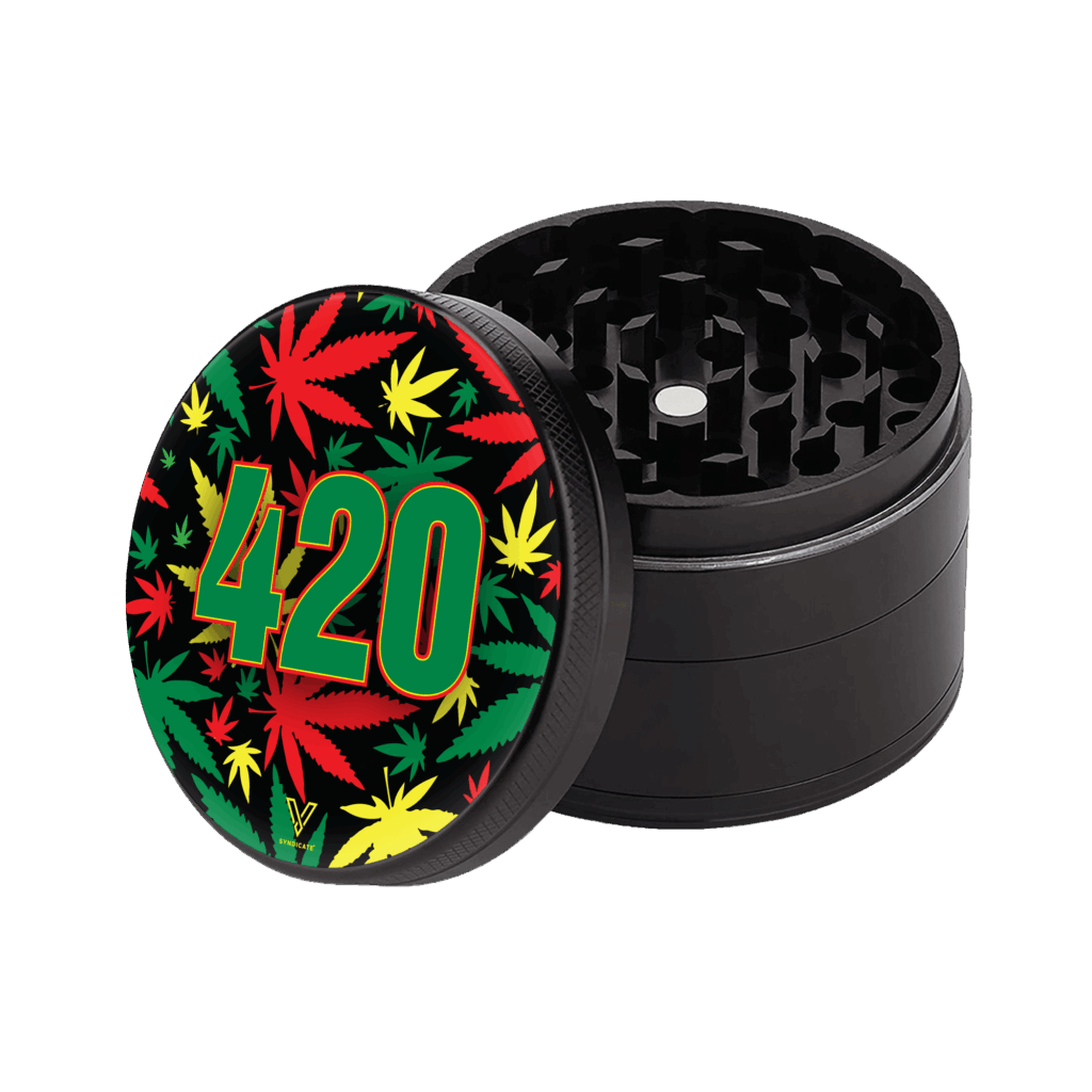 420 Rasta 4-Piece CleanCut Grinder (Nonstick) – Have a Nug